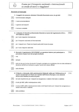 Esame per il trasporto r-3azìonale @ internazianrﬁe