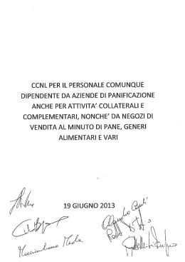 ccnl per il personale comunque dipendente da