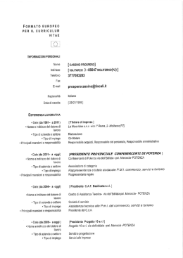 FORMATO EUROPEO PER IL CURRICULUM
