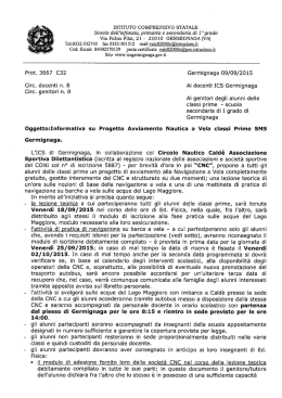 informativa progetto Vela secondaria Germignaga