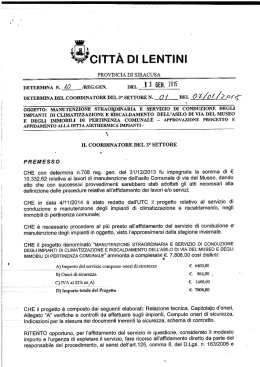 manutenzione straordinaria e servizio di