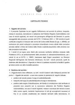 CAPITOLATO TECNICO - Agenzia del Demanio