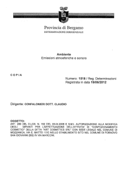 Determinazioni - Provincia di Bergamo