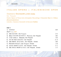 ITALIAN OPERA | ITALIENISCHE OPER Gaetano Donizetti (1797