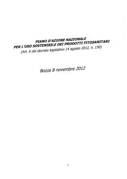 Piano nazionale di attuazione della dir. 2009/128/CE sull`uso
