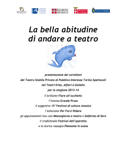 La bella abitudine di andare a teatro