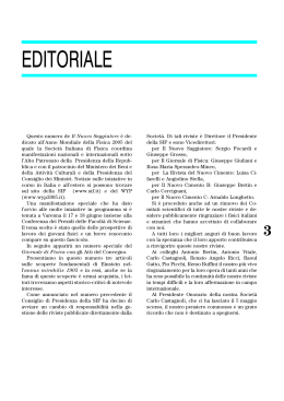 editoriale - Società Italiana di Fisica