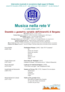 Musica nella rete V - Università degli Studi di Bergamo