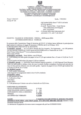 Viaggio a Vienna 5ASS - liceo rambaldi-valeriani