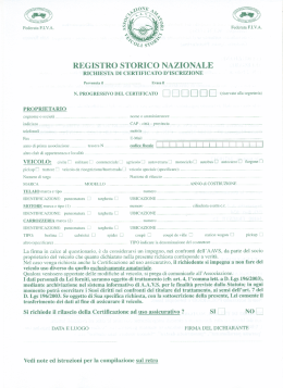 modulo iscrizione auto al registo storico