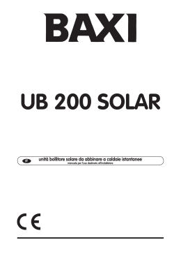 Manuale di installazione ed uso UB 200 SOLAR