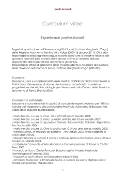cv_paola bernardi - Fondazione Museo Storico del Trentino