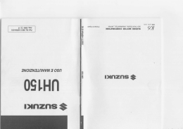 Libretto uso e manutenzione Suzuki Burgman UH150 (manuale
