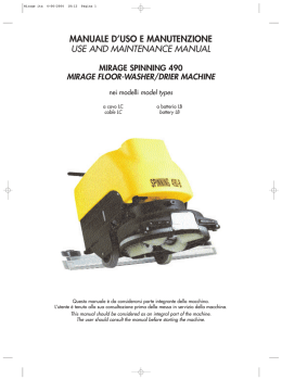 manuale d`uso e manutenzione use and maintenance manual