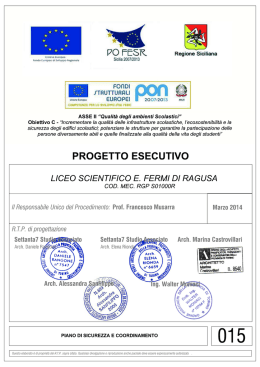 Piano di Sicurezza e Coordinamento