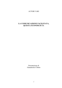 la comunicazione facilitata - Associazione Onlus PIANETA HANDICAP