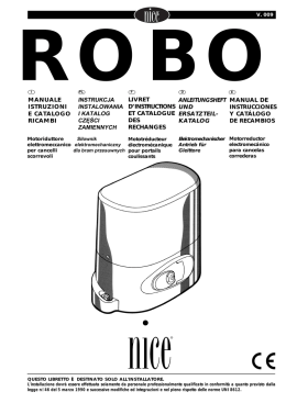 MANUALE ISTRUZIONI E CATALOGO RICAMBI LIVRET D