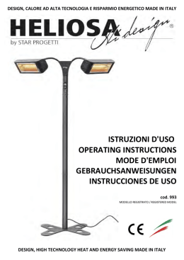 istruzioni d`uso operating instructions mode d`emploi