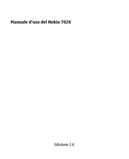 Manuale d`uso del Nokia 7020