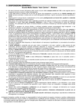 Disposizioni generali - Istituto Comprensivo Statale Modena 2