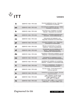 LOWARA instr. GENYO 16A 2/08 B