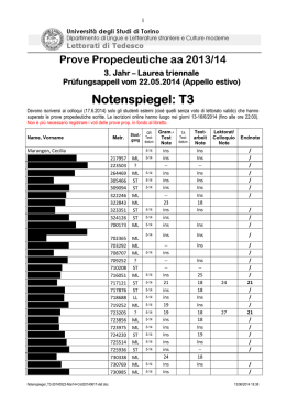 III. anno trien. - Lettorati di Tedesco