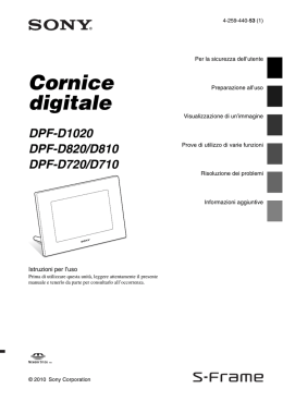 Istruzioni per l`uso