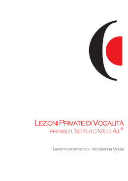 Lezioni Private di Vocalit&agrave;