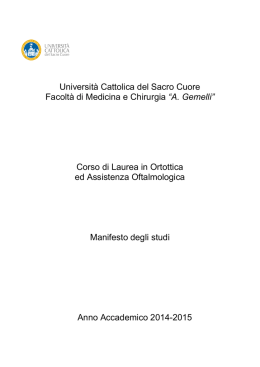 Ortottica e assistenza oftalmologica