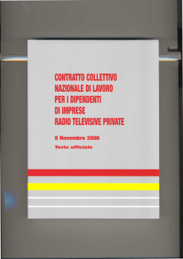 CCNL radio tv private - CISL Belluno Treviso