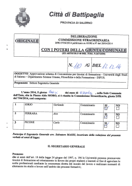 DELIBERA n. 110 del 12/12/2014