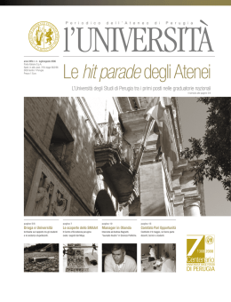 luglio/agosto 2006 - Universit&agrave; degli Studi di Perugia