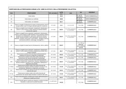 tariffario delle prestazioni comuni a piu` aree di attivita` della