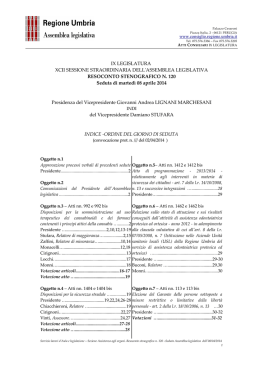 Resoconto integrale - Leggi regionali