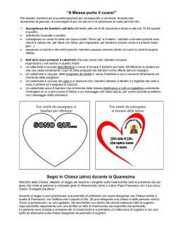 &ldquo;A Messa porto il cuore!&rdquo; Segni in Chiesa (atrio) durante la Quaresima