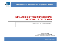 Impianti di distribuzione dei gas medicinali e del vuoto: La Norma
