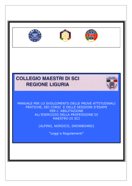 manuale per lo svolgimento delle prove attitudinali pratiche, dei