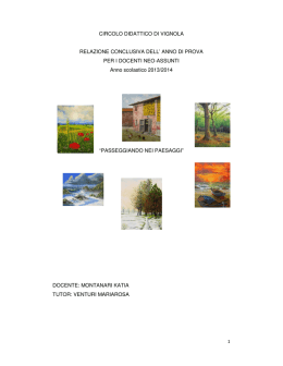 passegiando nei paesaggi - Direzione Didattica di Vignola