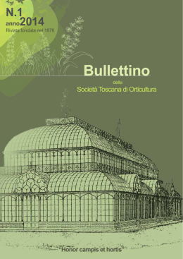 Bullettino 2014 n. 1 - Società Toscana di Orticultura