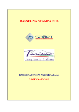 rassegna stampa 2016