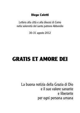 MAGISTERO Discorso alla citta