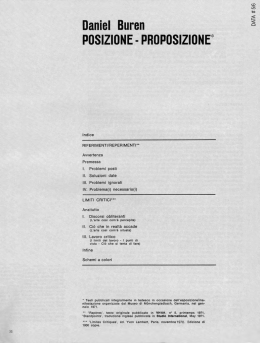 &ldquo;Posizione-Proposizione&rdquo;, testi e schemi a colori, DATA # 5/6, Estate