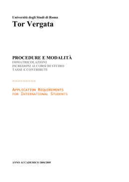 Universit degli Studi di Roma - Universit&agrave; degli Studi di Roma "Tor