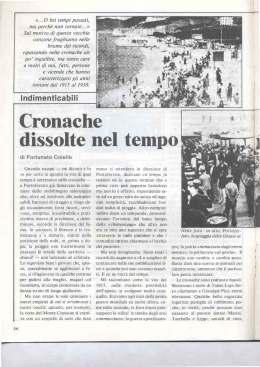 cronache dissolte nel tempo