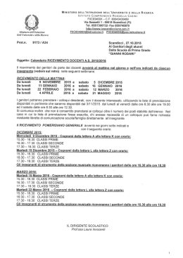 Scarica il calendario del ricevimento professori A.S.
