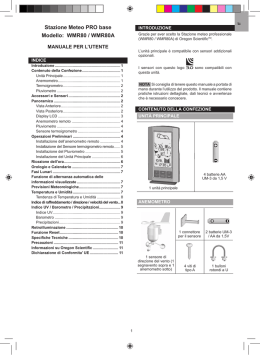 Stazione Meteo PRO base Modello: WMR80 / WMR80A