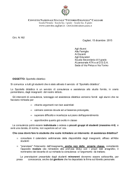 Circ. 162 - Sportello didattico - Convitto Nazionale "Vittorio