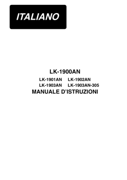 LK-1900AN MANUALE D`ISTRUZIONI (ITALIANO)