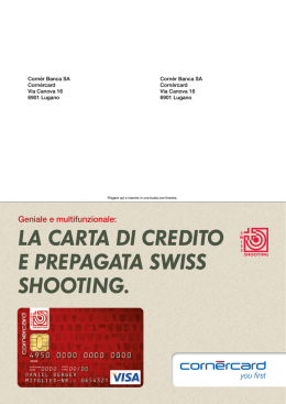 LA CARTA DI CREDITO E PREPAGATA SWISS SHOOTING.