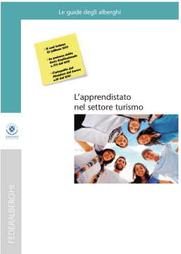 L``apprendistato nel settore turismo